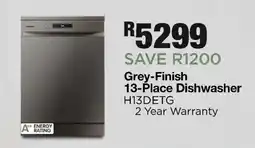 House & Home Grey-Finish 13-Place Dishwasher offer