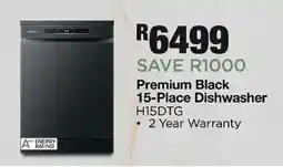 House & Home Premium Black 15-Place Dishwasher H15DTG offer