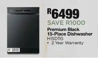 Premium Black 15-Place Dishwasher H15DTG