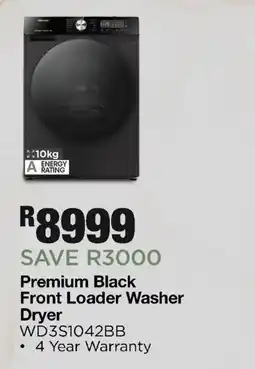 House & Home Premium Black Front Loader Washer Dryer offer