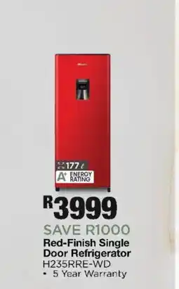 House & Home Red-Finish Single Door Refrigerator offer