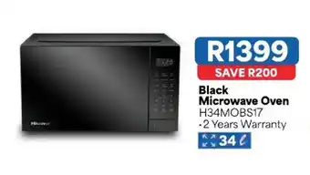 Black Microwave Oven Hisense H34MOBS17