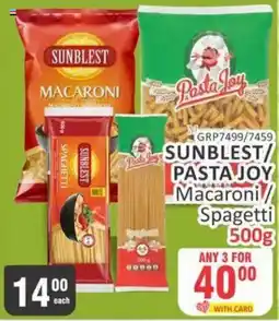 KitKat Cash and Carry Sunblest/ Pasta Joy Macaroni/Spaghetti offer