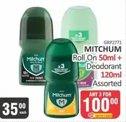 KitKat Cash and Carry Mitchum Roll On + Deodorant Assorted offer