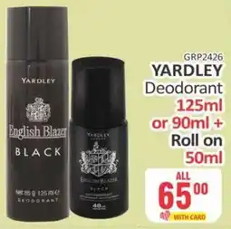 KitKat Cash and Carry Yardley English Blazer Black Deodorant offer