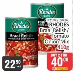 KitKat Cash and Carry Rhodes Braai Relish offer