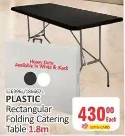 KitKat Cash and Carry PLASTIC Rectangular Folding Catering Table 1.8m offer