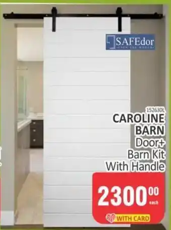 KitKat Cash and Carry SAFEdor CAROLINE BARN Door+ Barn Kit With Handle offer