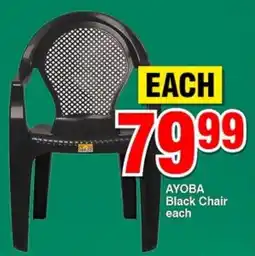 Choppies AYOBA Black Chair offer