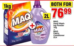 Choppies MAQ Washing Powder + MAQ Soft Fabric Conditioner offer