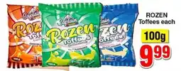 Choppies Captain Rozen Toffees offer