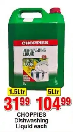 Choppies CHOPPIES Dishwashing Liquid offer
