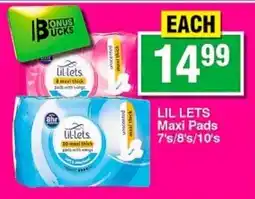 Choppies Lil Lets Maxi Pads offer