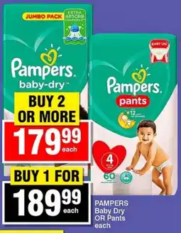 Choppies Pampers Baby Dry OR Pants offer
