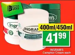 Choppies INGRAM'S Camphor Cream offer
