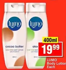 Choppies LUMO Body Lotion offer