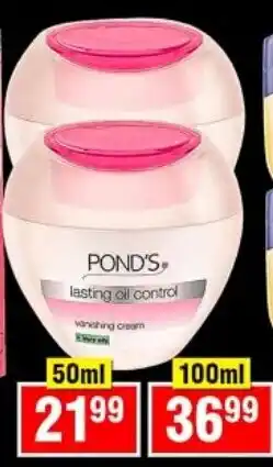 Choppies POND'S lasting oil control vanishing cream offer