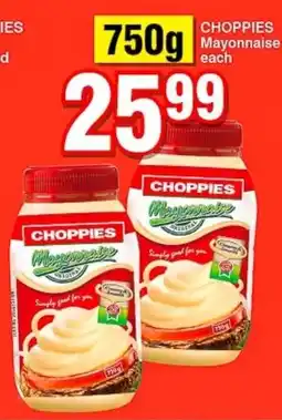 Choppies Choppies Mayonnaise offer