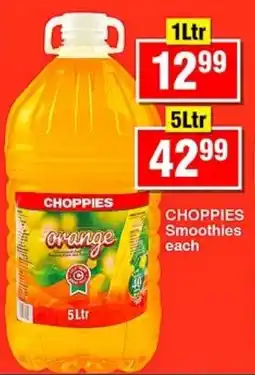 Choppies CHOPPIES Smoothies offer