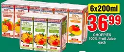 Choppies CHOPPIES 100% Fruit Juice offer