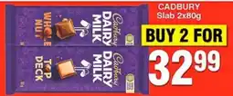 Choppies Cadbury Dairy Milk Whole Nut Top Deck Slab offer