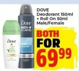 Elite Cash & Carry Dove Deodorant + Roll On offer