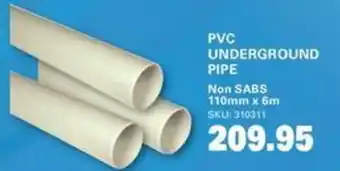 PVC UNDERGROUND PIPE