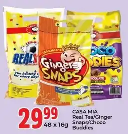 Elite Cash & Carry CASA MIA Real Tea/Ginger Snaps/Choco Buddies offer