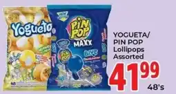 Elite Cash & Carry Yogueta/ Pin Pop Lollipops Assorted offer