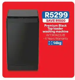 OK Furniture Premium Black Top loader washing machine offer