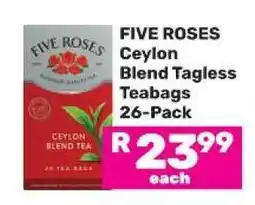 Game Five Roses Ceylon Blend Tagless Teabags 26-Pack offer