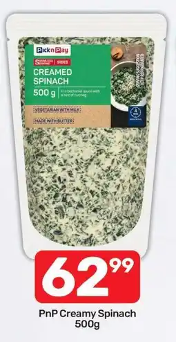 Pick n Pay PnP Creamy Spinach 500g offer