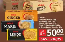 Oxford Freshmarket Oxford Lemon Creams Marie Ginger Choc Chip Short Bread Biscuits offer