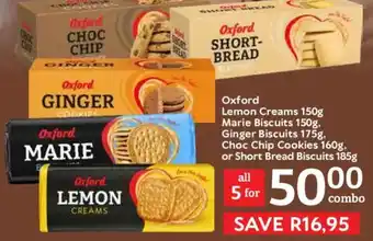 Oxford Freshmarket Oxford Lemon Creams Marie Ginger Choc Chip Short Bread Biscuits offer