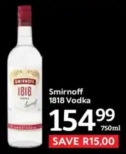 Oxford Freshmarket Smirnoff 1818 Vodka offer