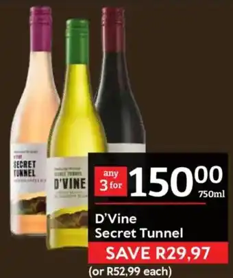Oxford Freshmarket D'Vine Secret Tunnel offer