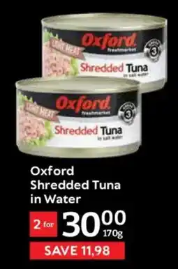 Oxford Freshmarket Oxford Shredded Tuna in Water offer