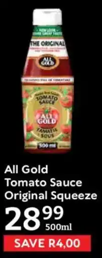 Oxford Freshmarket All Gold Tomato Sauce Original Squeeze offer