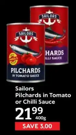 Oxford Freshmarket Sailors Pilchards in Tomato or Chilli Sauce offer