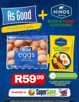 Super Save As Good eggs offer