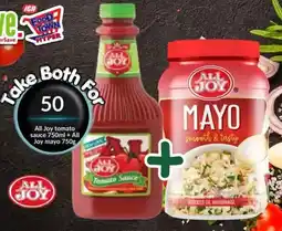 Super Save All Joy tomato sauce + All Joy mayo offer