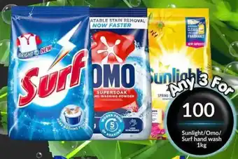 Super Save Sunlight/ Omo/ Surf hand wash offer