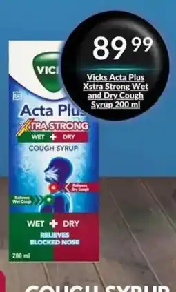Super Save Vicks Acta Plus Xtra Strong Wet and Dry Cough Syrup offer