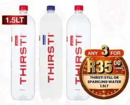 Take 'n Pay Thirsti still or sparkling water offer