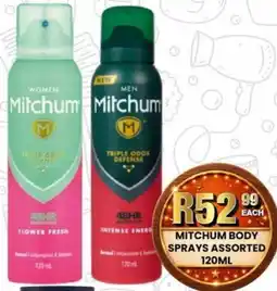 Take 'n Pay Mitchum body sprays assorted offer
