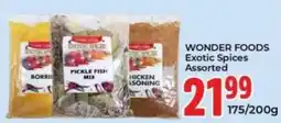 Elite Power Trade Cash & Carry WONDER FOODS Exotic Spices Assorted offer