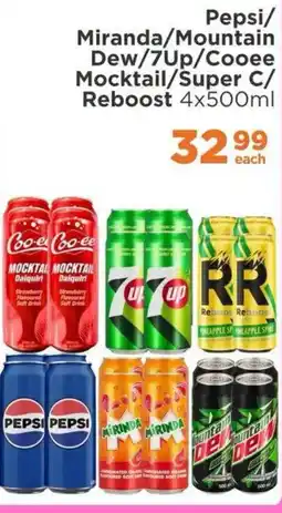 Check Star Pepsi/Miranda/Mountain Dew/7Up/Cooee Mocktail/Super C/Reboost offer