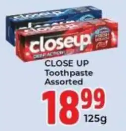 Elite Power Trade Cash & Carry CLOSE UP Toothpaste Assorted offer