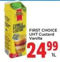 Elite Power Trade Cash & Carry FIRST CHOICE UHT Custard Vanilla offer