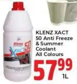 Elite Power Trade Cash & Carry KLENZ XACT 50 Anti Freeze & Summer Coolant All Colours offer